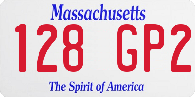 MA license plate 128GP2