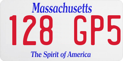 MA license plate 128GP5