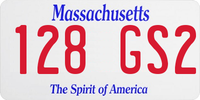 MA license plate 128GS2