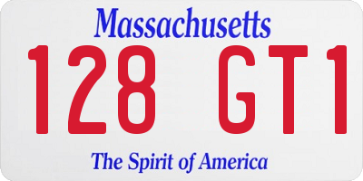 MA license plate 128GT1