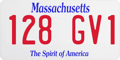 MA license plate 128GV1
