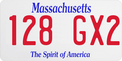 MA license plate 128GX2