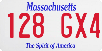MA license plate 128GX4