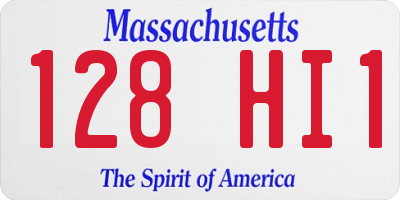 MA license plate 128HI1