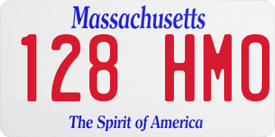 MA license plate 128HM0