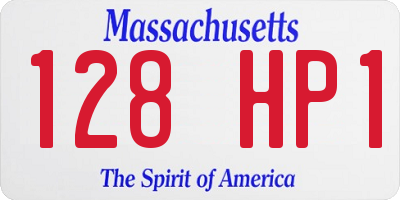 MA license plate 128HP1