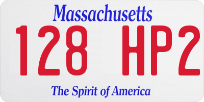 MA license plate 128HP2