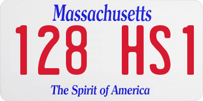 MA license plate 128HS1