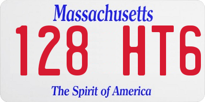 MA license plate 128HT6