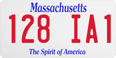 MA license plate 128IA1