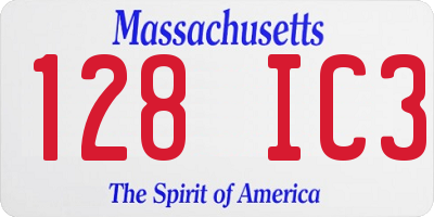 MA license plate 128IC3