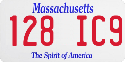 MA license plate 128IC9