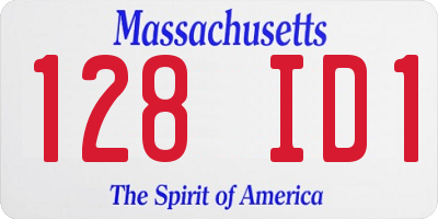 MA license plate 128ID1