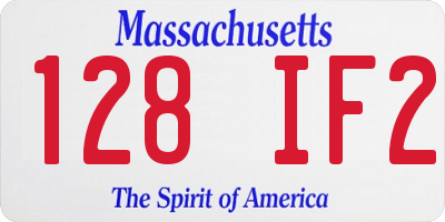 MA license plate 128IF2