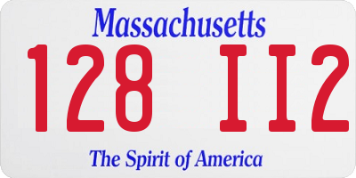 MA license plate 128II2