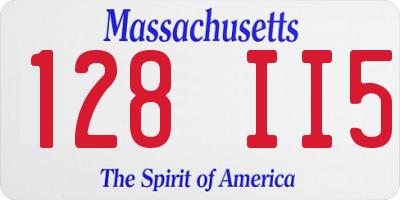 MA license plate 128II5