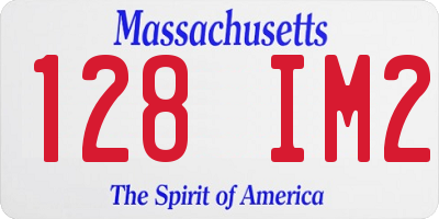 MA license plate 128IM2