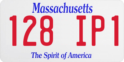 MA license plate 128IP1
