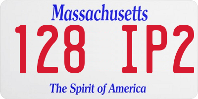MA license plate 128IP2