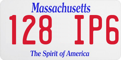 MA license plate 128IP6