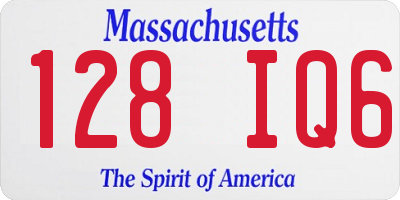 MA license plate 128IQ6