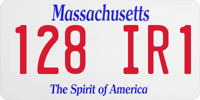 MA license plate 128IR1