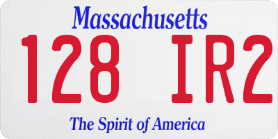 MA license plate 128IR2