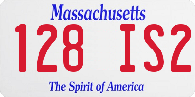 MA license plate 128IS2