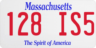 MA license plate 128IS5