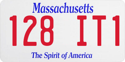 MA license plate 128IT1