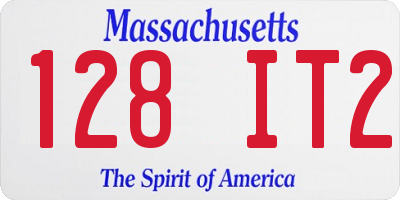 MA license plate 128IT2