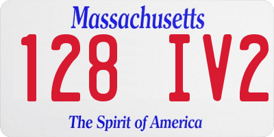 MA license plate 128IV2