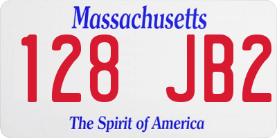 MA license plate 128JB2