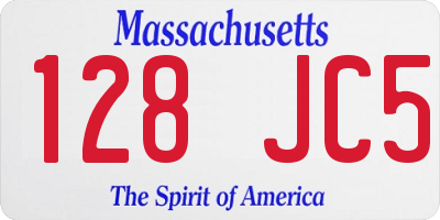 MA license plate 128JC5