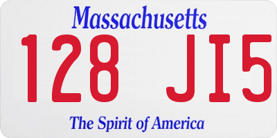 MA license plate 128JI5