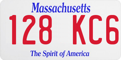 MA license plate 128KC6
