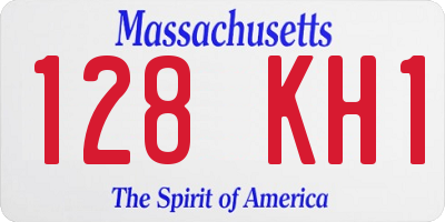 MA license plate 128KH1