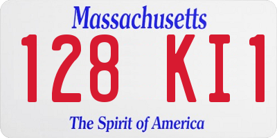 MA license plate 128KI1