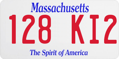 MA license plate 128KI2