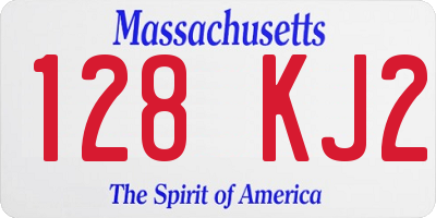 MA license plate 128KJ2