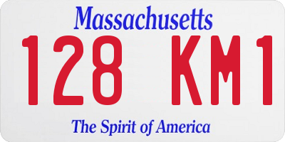 MA license plate 128KM1