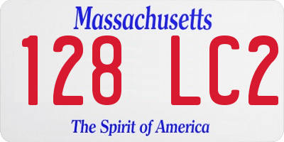 MA license plate 128LC2