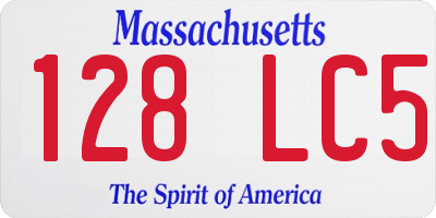 MA license plate 128LC5