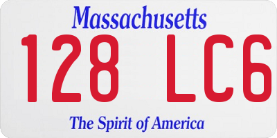 MA license plate 128LC6