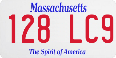 MA license plate 128LC9