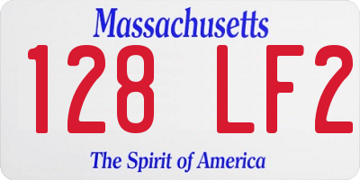MA license plate 128LF2