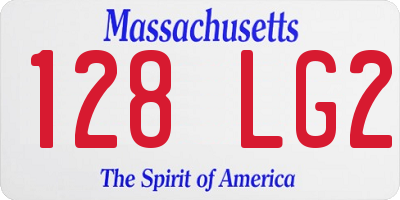MA license plate 128LG2