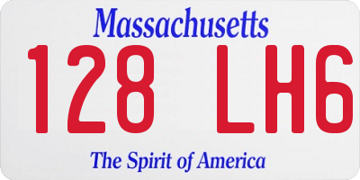 MA license plate 128LH6