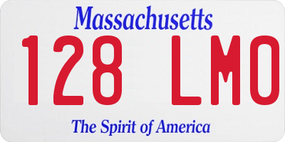MA license plate 128LM0