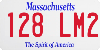 MA license plate 128LM2